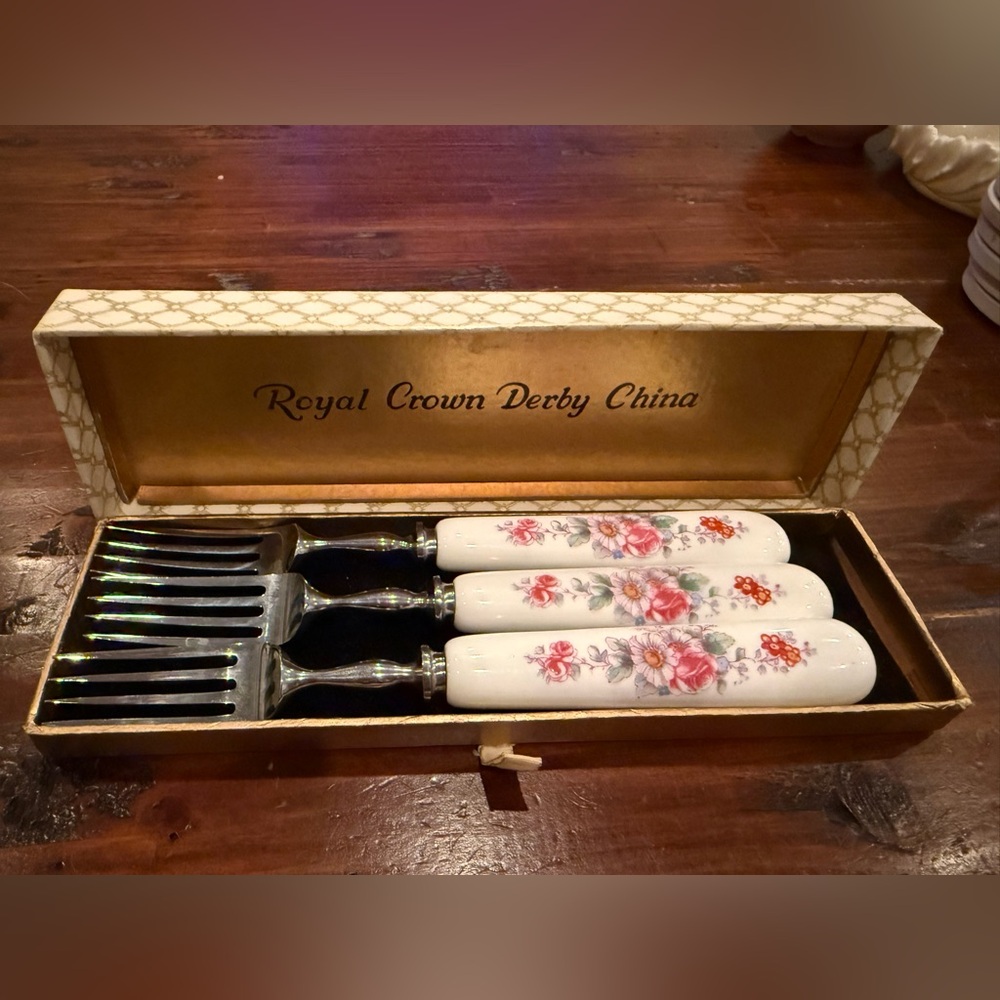 Royal Crown Derby Forks – Set of 3 (Boxed)